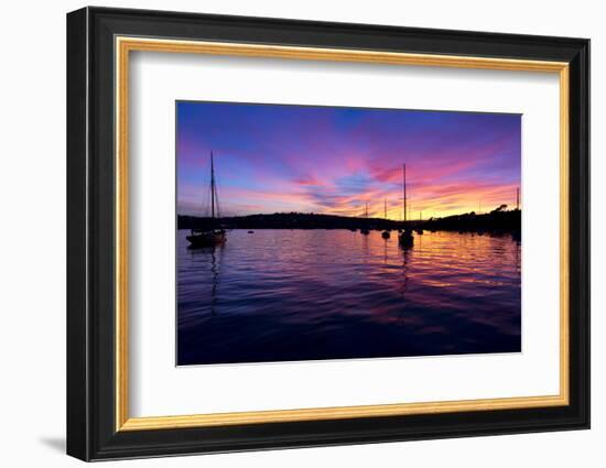 Spectacular Sunset, Falmouth Harbour, Cornwall, England, United Kingdom, Europe-Peter Groenendijk-Framed Photographic Print