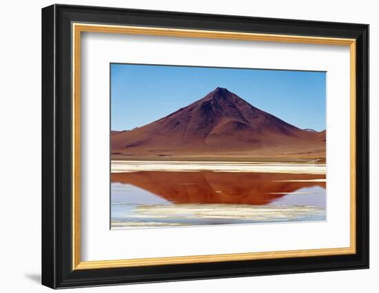 Spectacular view of Laguna Colorada, Reserva Eduardo Avaroa, Bolivian desert, Bolivia-Anthony Asael-Framed Photographic Print