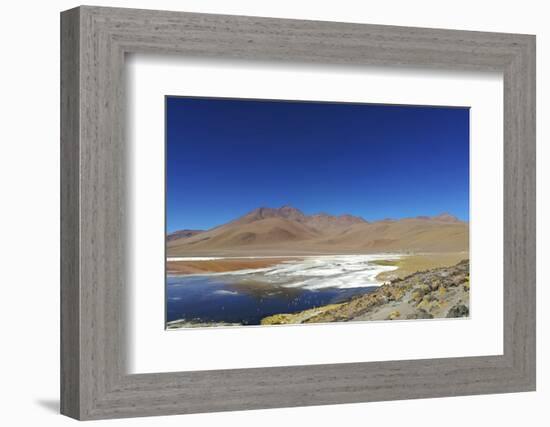 Spectacular view of Laguna Colorada, Reserva Eduardo Avaroa, Bolivian desert, Bolivia-Anthony Asael-Framed Photographic Print