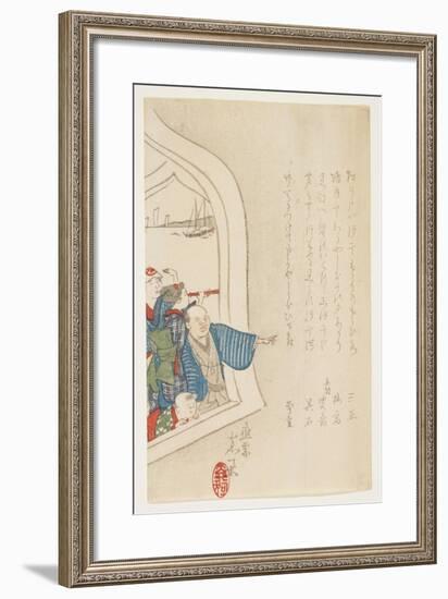 Spectator at a Window, C. 1847-1853-Hanzan Matsukawa-Framed Giclee Print