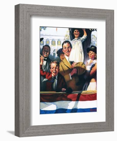 Spectators at a Parade-Norman Rockwell-Framed Premium Giclee Print