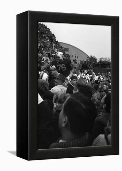 Spectators at the Minnesota- Iowa Game, Minneapolis, Minnesota, November 1960-Francis Miller-Framed Premier Image Canvas