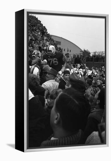 Spectators at the Minnesota- Iowa Game, Minneapolis, Minnesota, November 1960-Francis Miller-Framed Premier Image Canvas