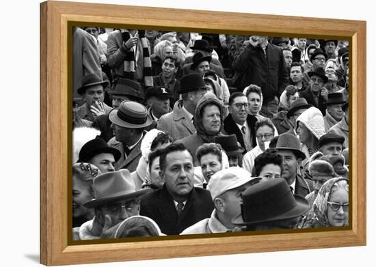Spectators at the Minnesota- Iowa Game, Minneapolis, Minnesota, November 1960-Francis Miller-Framed Premier Image Canvas