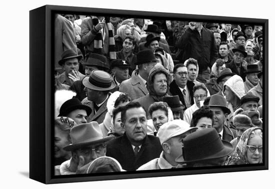 Spectators at the Minnesota- Iowa Game, Minneapolis, Minnesota, November 1960-Francis Miller-Framed Premier Image Canvas