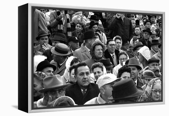 Spectators at the Minnesota- Iowa Game, Minneapolis, Minnesota, November 1960-Francis Miller-Framed Premier Image Canvas