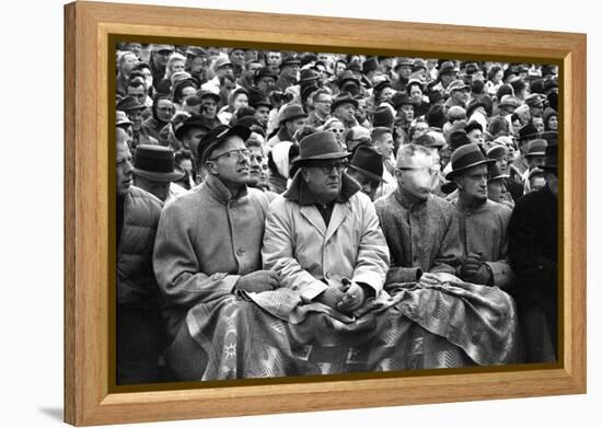 Spectators at the Minnesota- Iowa Game, Minneapolis, Minnesota, November 1960-Francis Miller-Framed Premier Image Canvas