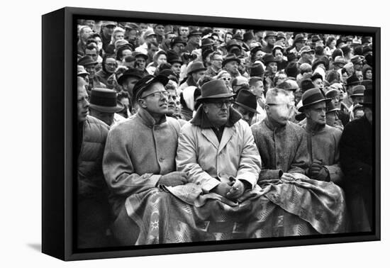 Spectators at the Minnesota- Iowa Game, Minneapolis, Minnesota, November 1960-Francis Miller-Framed Premier Image Canvas