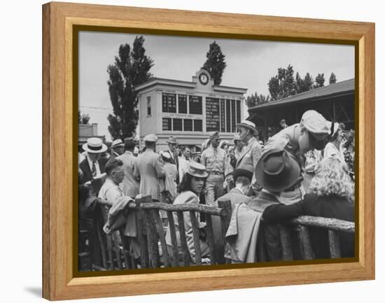 Spectators Attending the Kentucky Derby-null-Framed Premier Image Canvas