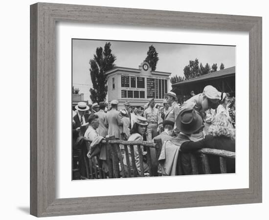 Spectators Attending the Kentucky Derby-null-Framed Photographic Print