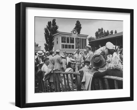 Spectators Attending the Kentucky Derby-null-Framed Photographic Print