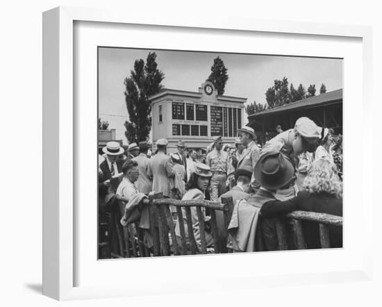 Spectators Attending the Kentucky Derby-null-Framed Photographic Print