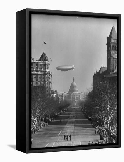 Spectators Enjoying the Celebrations, Capitol Building During Inauguration of Pres. Harry S. Truman-Ralph Morse-Framed Premier Image Canvas