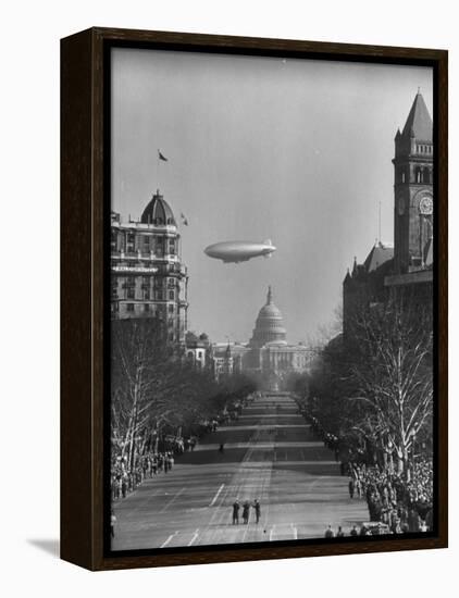 Spectators Enjoying the Celebrations, Capitol Building During Inauguration of Pres. Harry S. Truman-Ralph Morse-Framed Premier Image Canvas