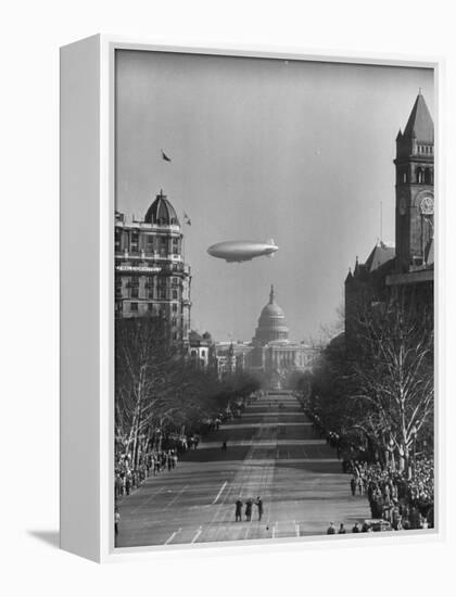 Spectators Enjoying the Celebrations, Capitol Building During Inauguration of Pres. Harry S. Truman-Ralph Morse-Framed Premier Image Canvas