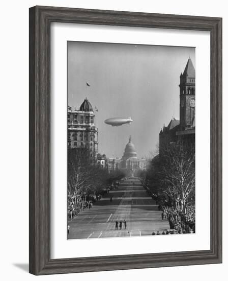 Spectators Enjoying the Celebrations, Capitol Building During Inauguration of Pres. Harry S. Truman-Ralph Morse-Framed Premium Photographic Print