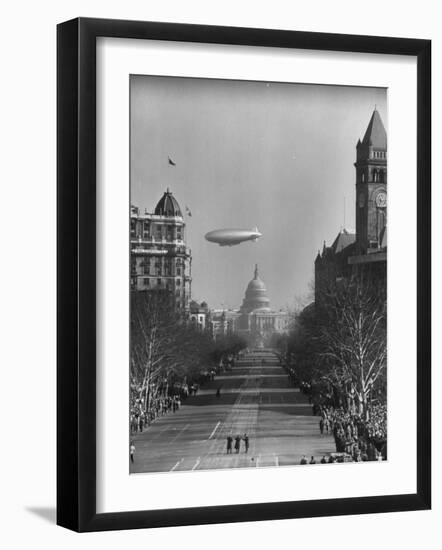 Spectators Enjoying the Celebrations, Capitol Building During Inauguration of Pres. Harry S. Truman-Ralph Morse-Framed Photographic Print