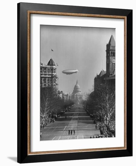 Spectators Enjoying the Celebrations, Capitol Building During Inauguration of Pres. Harry S. Truman-Ralph Morse-Framed Photographic Print
