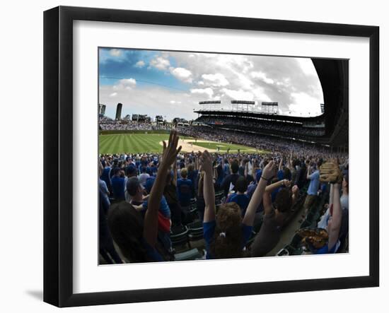 Spectators in a Stadium, Wrigley Field, Chicago, Cook County, Illinois, USA-null-Framed Photographic Print