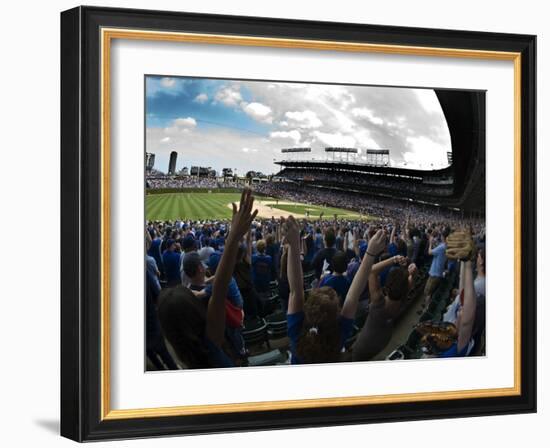 Spectators in a Stadium, Wrigley Field, Chicago, Cook County, Illinois, USA-null-Framed Photographic Print