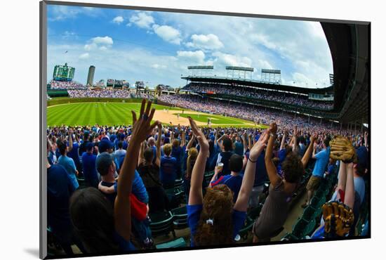 Spectators in a stadium, Wrigley Field, Chicago, Cook County, Illinois, USA-null-Mounted Photographic Print