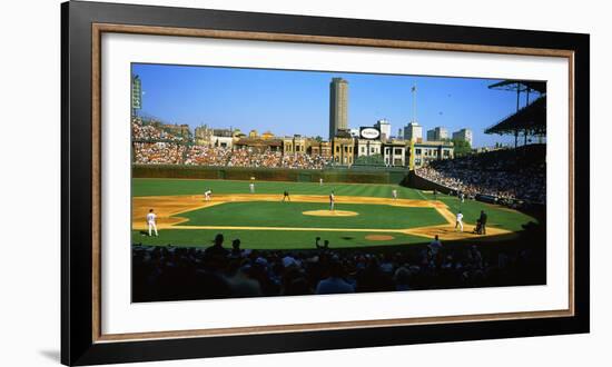 Spectators in a Stadium, Wrigley Field, Chicago Cubs, Chicago, Cook County, Illinois, USA-null-Framed Photographic Print