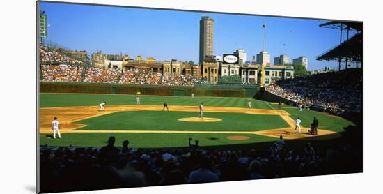 Spectators in a Stadium, Wrigley Field, Chicago Cubs, Chicago, Cook County, Illinois, USA-null-Mounted Photographic Print