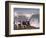 Spectators Line the Bluff at La Jolla Cove to Get a Good Look at the Large Surf in San Diego-null-Framed Photographic Print