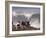 Spectators Line the Bluff at La Jolla Cove to Get a Good Look at the Large Surf in San Diego-null-Framed Photographic Print