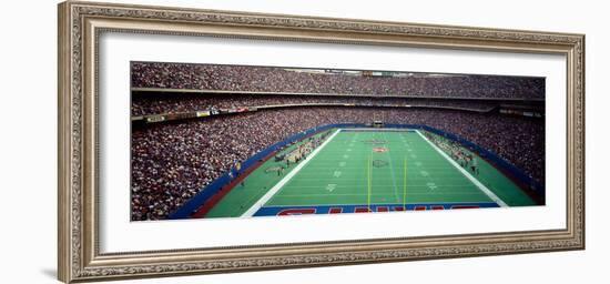 Spectators Watching a Football Match in a Stadium, Giants Stadium, East Rutherford-null-Framed Photographic Print