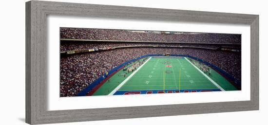 Spectators Watching a Football Match in a Stadium, Giants Stadium, East Rutherford-null-Framed Photographic Print