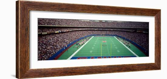 Spectators Watching a Football Match in a Stadium, Giants Stadium, East Rutherford-null-Framed Photographic Print