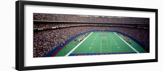 Spectators Watching a Football Match in a Stadium, Giants Stadium, East Rutherford-null-Framed Photographic Print