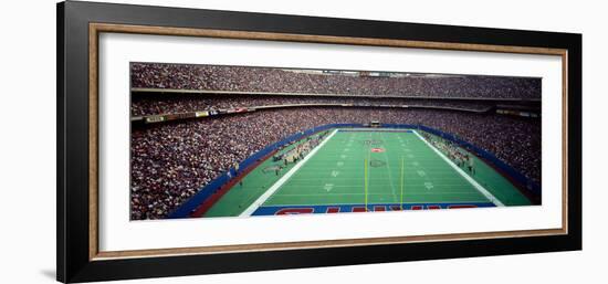 Spectators Watching a Football Match in a Stadium, Giants Stadium, East Rutherford-null-Framed Photographic Print