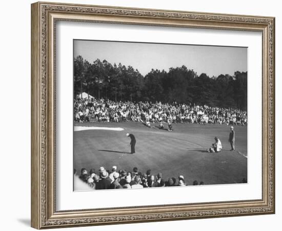 Spectators Watching as Gary Player Wins the Master's Golf Tournament-null-Framed Photographic Print