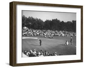 Spectators Watching as Gary Player Wins the Master's Golf Tournament-null-Framed Photographic Print