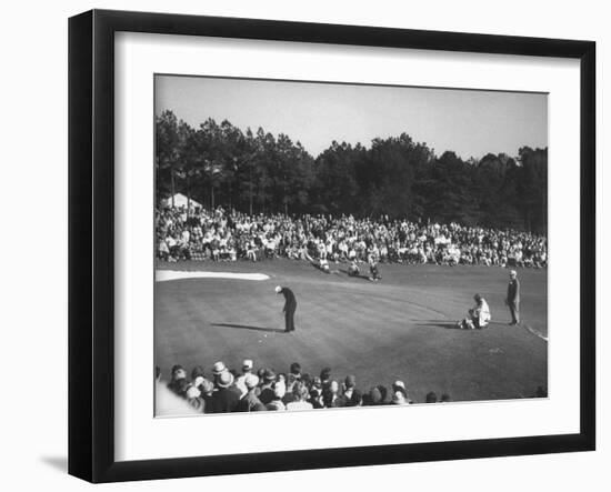 Spectators Watching as Gary Player Wins the Master's Golf Tournament-null-Framed Photographic Print