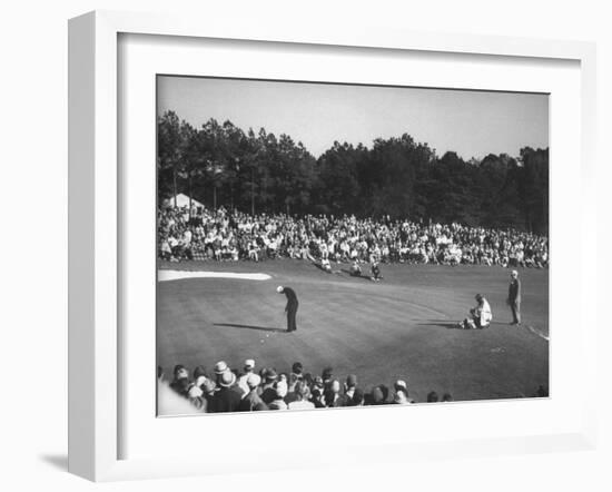 Spectators Watching as Gary Player Wins the Master's Golf Tournament--Framed Photographic Print