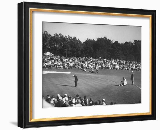 Spectators Watching as Gary Player Wins the Master's Golf Tournament-null-Framed Photographic Print