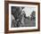 Spectators Watching Ben Hogan, Drive a Ball, at the National Open Golf Tournament-null-Framed Photographic Print