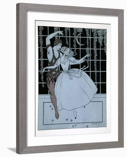 Spectre de La Rose from the Series Designs on the Dances of Vaslav Nijinsky-Georges Barbier-Framed Giclee Print