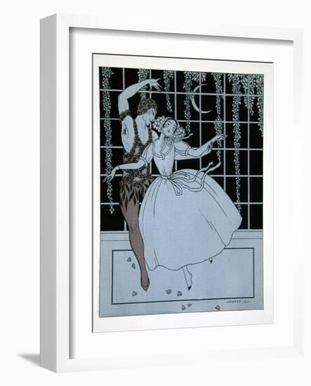 Spectre de La Rose from the Series Designs on the Dances of Vaslav Nijinsky-Georges Barbier-Framed Giclee Print