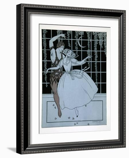 Spectre de La Rose from the Series Designs on the Dances of Vaslav Nijinsky-Georges Barbier-Framed Giclee Print