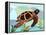 Spectrum Sea Turtle-Lanre Adefioye-Framed Premier Image Canvas