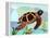 Spectrum Sea Turtle-Lanre Adefioye-Framed Premier Image Canvas