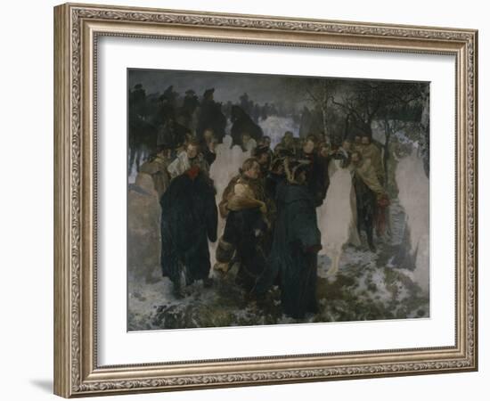 Speech before the Battle of Leuthen, 1858-Adolph von Menzel-Framed Giclee Print