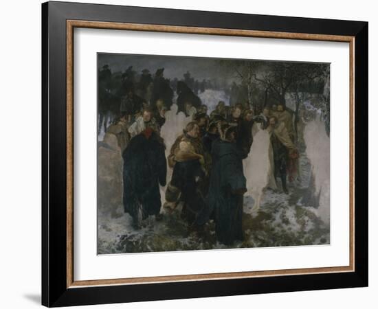 Speech before the Battle of Leuthen, 1858-Adolph von Menzel-Framed Giclee Print