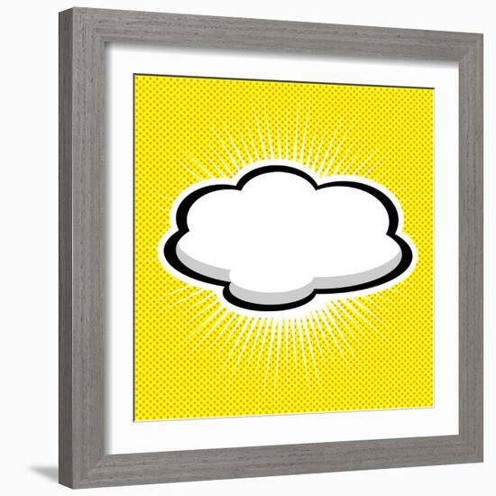 Speech Bubble Pop-Art Style-jirawatp-Framed Art Print