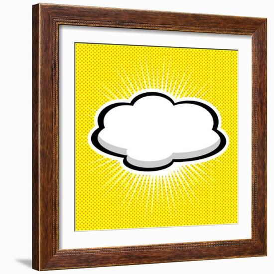 Speech Bubble Pop-Art Style-jirawatp-Framed Art Print