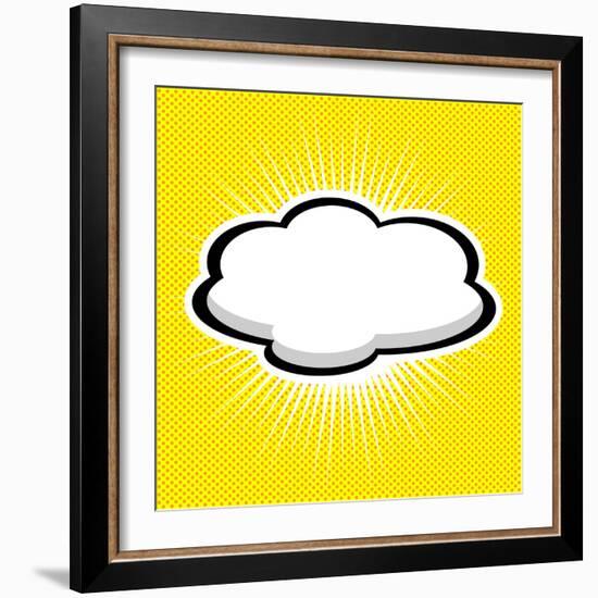 Speech Bubble Pop-Art Style-jirawatp-Framed Art Print